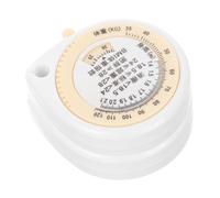 WRITWAA 2 Pezzi nastro sanitario temporizzatori per prese elettriche interne collegare il timer corpo del metro a nastro telescopico piccolo metro a nastro retrattile adc plastica bianca