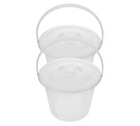 WRITWAA 2 Pezzi Orinatoio in Plastica con Coperchio e Manico, Secchio per Urinatoio Portatile ad Alta Capacità, Antigoccia e Graduato, per Pazienti Allettati e Assistenza Medica