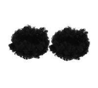 WRITWAA 2 Pezzi Parrucca Afro Riccia Naturale Nera per Donna e Uomo Design Confortevole Aderente al Capelluto in Fibra Sintetica per Utilizzo Quotidiano e Spettacoli