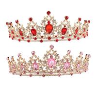 WRITWAA 2 Pezzi Per Per Fascia Di Per Ragazze Principessa Corone Principessa Per Bambine Per Bambine Fascia Per La Del