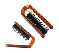 WRITWAA 2 Pezzi pettine con setole di cinghiale viaggio della spazzola per pettine per setola da viaggio tascabile professionale pieghevole plastica