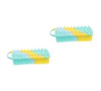 WRITWAA 2 Pezzi Spazzola da bagno in silicone spazzolone pettine di massaggio del cuoio capelluto massaggiatore cuoio capelluto scalp brush spazzola per la testa del Gel di silice