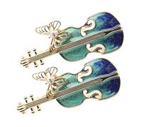 WRITWAA 2 pezzi Spilla Violino Blu Vintage Spilla per Sciarpe Accessorio Leggero e Portatile per Amanti Della