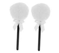 WRITWAA 2 Pezzi Spugnetta Per Il Trucco Super Morbida Piumino Da Cipria Triangolare Polvere Da Bagno Per Donne Con Soffio Polvere Sciolta Soffio Triangolare Per Il Trucco Peluche Bianca