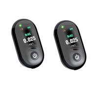 WRITWAA 2 Pezzi test alcolemico alcoltest Test alcolimetro alcolometro Tester alcolimetro primo Keychain rivelatori rilevatore di analizzatore del respiro asb Black