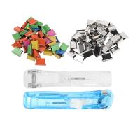 WRITWAA 2 Set Fermaglio per Documenti a Spinta, Rilegatura senza Graffette, | Plastica e Metallo, Ricariche Incluse, per Materiali di Studio e Prove D'esame, Aula e Presentazioni