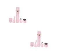 WRITWAA 2 Set Rasoio Elettrico Ricaricabile USB per Donne Epilatore Portatile Multifunzionale per Naso Labbra Ascelle e Gambe Design Ergonomico e Irritazioni Rosa e Compatto