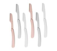 WRITWAA 2 Set Rifinitore Per Sopracciglia Pieghevole Rasoi Per Sopracciglia Tagliacapelli Per Rasoi Per Il Viso Regola Lama in Acciaio Inossidabile 6 Pezzi * 2