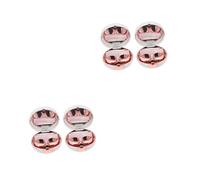 WRITWAA 2 Set Scatola Delle Lenti A Con Pattern Di Marmo Viaggio Colorato Contenitori Caso Di Lenti Per Gli Occhi Contenitore Plastica Rose Gold 2 Pezzi*2