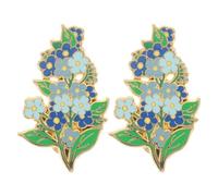 WRITWAA 2 spille commemorative a forma di fiore, distintivi da bavero commemorativi per donne, spille floreali per abiti, borse, regalo ricordo per condoglianze e funerali.