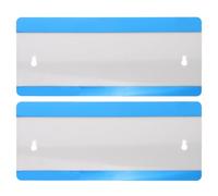 WRITWAA 2 targhe per ufficio/porta, in metallo, autoadesive, resistenti allo sbiadimento, moderne, per la porta della reception di casa o ufficio (blu reale)