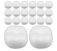 WRITWAA 20 Pezzi Cachi Finti in Schiuma Bianca 6,5 Cm, Palline Decorative per Lavori Artigianali e Decorazioni da Tavolo, per Progetti DIY, Matrimoni e Feste
