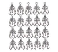 WRITWAA 20 pezzi Ciondoli Fai da Te in Lega Antica Forma di Casco da Cavaliere Accessori per Collane Braccialetti e Portachiavi Pendenti Resistenti per Creazioni Artigianali