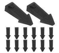 WRITWAA 20 Pezzi Fermaporta D'aria 8,3x3,5x1,6 Cm in Pvc Nero Design Mantiene Interna per Domestico e Ufficio