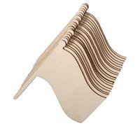 WRITWAA 20 Pezzi Legno Beige in Legno Grezzo a Forma di Bandiera Americana L'espressione Artistica e L'apprendimento Decorazioni per Giorno Dell'indipendenza