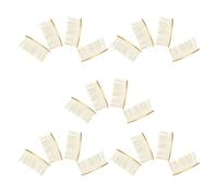 WRITWAA 20 Pezzi Pettini Laterali in Ferro con 20 Denti Oro, Accessori per Chioma Resistenti e Portatili, per Acconciature Eleganti e Controllo dei Chioma Ribelli