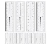 WRITWAA 20 Pezzi Righello Flessibile in Plastica Trasparente per Unghie con Scala Graduata, per Disegnare Linee Geometriche e Design Creativi in Nail Enhancements