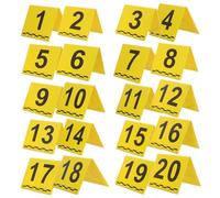 WRITWAA 20 Pezzi Segnaposto per Prove Giallo in Plastica con Numerazione e Scala per Marcatori Scena del Crimine e Indagini Forensi Altamente Visibile