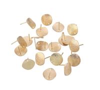 WRITWAA 20pezzi Orecchini Piatti in Lega Fori Decorazioni Per Orecchini Da Donna Regalo Per Ragazza e Signora Dorati