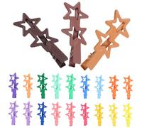 WRITWAA 21 Pezzi Set Forcine a Stella Le Ragazze Fanno Scattare Le Mollette Per Fermagli Per Decorativi Di Grandi Dimensioni Carino Forma Clip Stelle Metallo