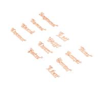 WRITWAA 24 pezzi Ciondoli Lettere Alfabeto Pendenti Rosa Oro con Anello per Gioielli Fai da Te Accessori DIY per Braccialetti Collane Charm Artigianato Creativo per Ragazze