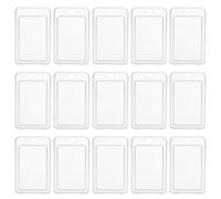 WRITWAA 24 Pezzi Porta Badge Plastica Rigida Trasparente per Studenti e Personale, Custodia Identificativa Accesso Rapido e Alta Trasparenza, per Scuola e Trasporti Pubblici