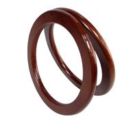 WRITWAA 2pezzi Anelli di Legno Rotondi per Borse Cerchi in Legno Naturale Lucidati Senza Schegge o Graffi Adatti Progetti Artigianali Come Borse Borsette e Gioielli