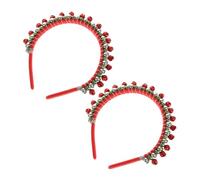 WRITWAA 2pezzi Cercechio Natalizio Campana Decorazione per Capelli Natalizia Cercechio Natalizio per Donna Cercechietti Natalizi da Donna per Feste di Natale per Cercechietti Natalizi Camp