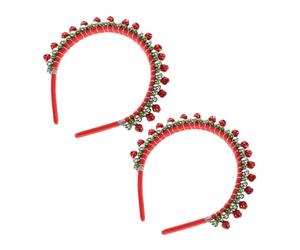 WRITWAA 2pezzi Cercechio Natalizio Campana Decorazione per Capelli Natalizia Cercechio Natalizio per Donna Cercechietti Natalizi da Donna per Feste di Natale per Cercechietti Natalizi Camp