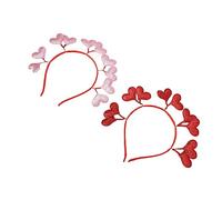 WRITWAA 2pezzi Cerchietto Con Cuori Glitterati Accessorio Per Elegante Per Feste Di e Matrimonio