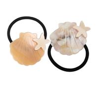 WRITWAA 2pezzi Elastici Per Capelli Donna Con Design e Stella Fasce Elastiche Morbide Per Acconciature Eleganti Accessori Per Raccolti e Treccine Colori Rosa e Arancione