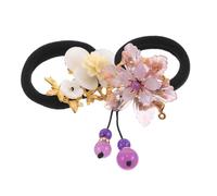 WRITWAA 2pezzi Elastici Per Capelli in Stile Cinese Vintage Elastici Per Coda Di Cavallo Fiori Cinesi e Nappa Morbidi Per Vestirsi e Usare Tutti i Giorni