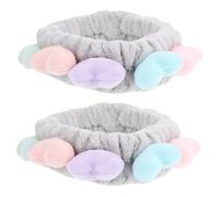 WRITWAA 2pezzi Fasce per Trucco Elastiche Forma di Cuore Fascia per Capelli da Spa Fascia per Sport per Tenere i Capelli Lontani dal Viso Durante Applicazione del Trucco o Igiene