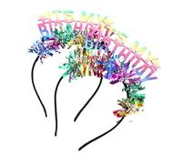 WRITWAA 2pezzi Fascia per Compleanno Glitterata Copricapo Decorativo per Ragazzo Ragazza Fascia per Capelli per Feste di Compleanno