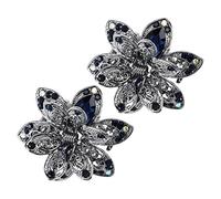 WRITWAA 2pezzi Fermaglio Per Capelli in Cristallo Metallico Mollette Per Capelli in Metallo Da Donna e Ragazza Realizzati in Materiale Di Robusti e Durevoli