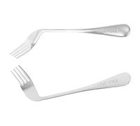 WRITWAA 2pezzi Fork Angled Practical Forks Curved Auxiliary For Disabled Easy To Use Dining Utensils Food Feeding Aids For Seniors