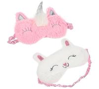 WRITWAA 2Pezzi Maschera Per Dormire Maschere Alpaca Unicorno Per Ristoratore Per Viaggi e Copertura Completa Per Occhi e Comfort