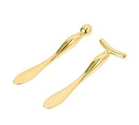 WRITWAA 2pezzi Massaggiatore Per Occhi in Metallo Resistente Superficie Liscia Miglioratore Della Oculare Riduce Occhiaie e Borse Kit Applicatore Per Maschera in Crema e Cosmetici