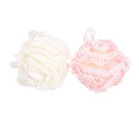 WRITWAA 2pezzi Palla da Bagno Scrubber Doccia in Pe Laccio, Morbida e Durevole per Pulizia del Corpo, per Casa e Viaggio