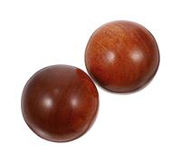 WRITWAA 2pezzi Palline per Esercizi Manuali in Legno Palle Rosse per Massaggio Manuale Palle Portatili per Handball per Stretching Muscolare