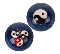 WRITWAA 2pezzi Palline Per Fisioterapia Esercizio Manuale Palla Boading Motivi Bagua Colorati e Design Yin-yang e Portatile Per Massaggi Fitness e Rilassamento Muscolare