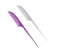 WRITWAA 2pezzi Pettine Coda Professionale in Fibra di Carbonio Pettine per Capelli Lunghi per Styling dei Capelli Casa Portatile per Acconciature da Donna