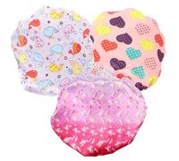 WRITWAA 3 Pezzi Cappello Doccia per Satin con Design Unicorno Cappellino Doccia e Lavabile per Bagno e Comfort Assicurato