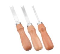 WRITWAA 3 Pezzi Coltello per Cuoio Lama Larga Tamburo Skiver Pelle Larga Skiver Cinghia Coltello Artigianale per Cuoio Bordo Smussatore per Bordi Strumento