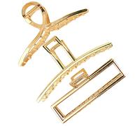 WRITWAA 3 Pezzi Morsetto Per Squalo Da Presa Clip Ad Artiglio Extra Large Grandi Fermagli Per Accessori Di Spessi Clip Ad Artiglio Jumbo Golden Lega