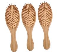 WRITWAA 3 Pezzi Pettine Massaggiante Naturale per Massaggio Del Capelluto Pettine Antistatico per Tutti Tipi