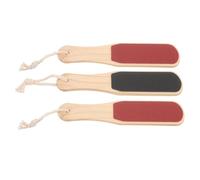 WRITWAA 3 Pezzi rimozione della pelle morta pedicure attrezzi rimozione del massaggiatore Di legno Black