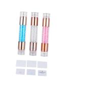 WRITWAA 3 Pezzi Timbro Diamantato a Due Teste Timbro Per Unghie Strumento Di Timbro Per Stampare Per Unghie Timbro Per Strumenti Di Design Delle Unghie Forniture Per Manicure Acrilico