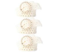 WRITWAA 3 Pz cintura rifiniture in nastro di perle cinture in vita di perle nastro elastico regalini di natale strenna di natale elastico in vita fascia in vita da donna Perle d'imitazione