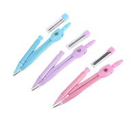 WRITWAA 3 Set Set Geometria Bussola di Metallo per Scuola Elementare e Media, Compasso Geometrico Facile da Usare Controllo Preciso per Festa Scuola Decor